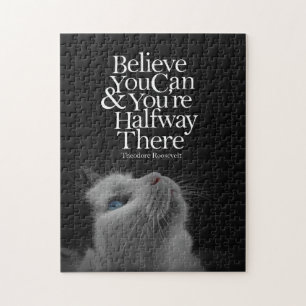 Glauben Sie, Sie können schöne Katze Motivierend