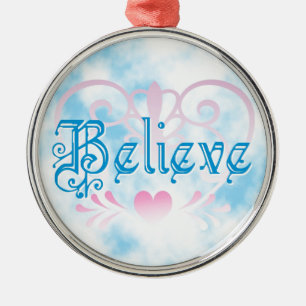 Glauben Sie Silbernes Ornament