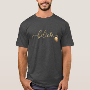 Glauben Sie Skripttyp mit Jingle Bell T-Shirt