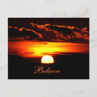 Glauben Sie Sonnenaufgang Postkarte