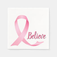 Glauben Sie Text Pink Ribbon Brustkrebs Bewusstsei