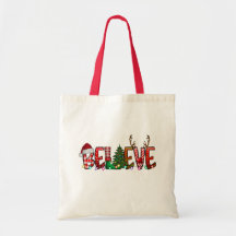 Glauben Sie Weihnachten-Tragetasche