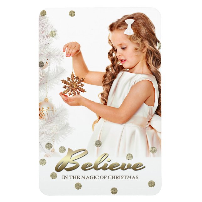 Glauben Sie. Weihnachtsmagnete für Fotos Magnet (Vertikal)
