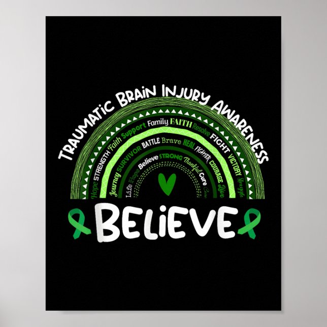 Glauben _ traumatischer Hirnverletzung Monat des B Poster (Vorne)