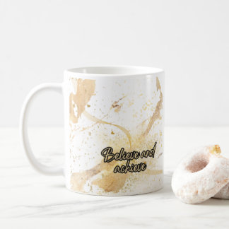 Glauben und erreichen kaffeetasse