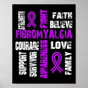 Glauben und Kampf Fibromyalgie Poster