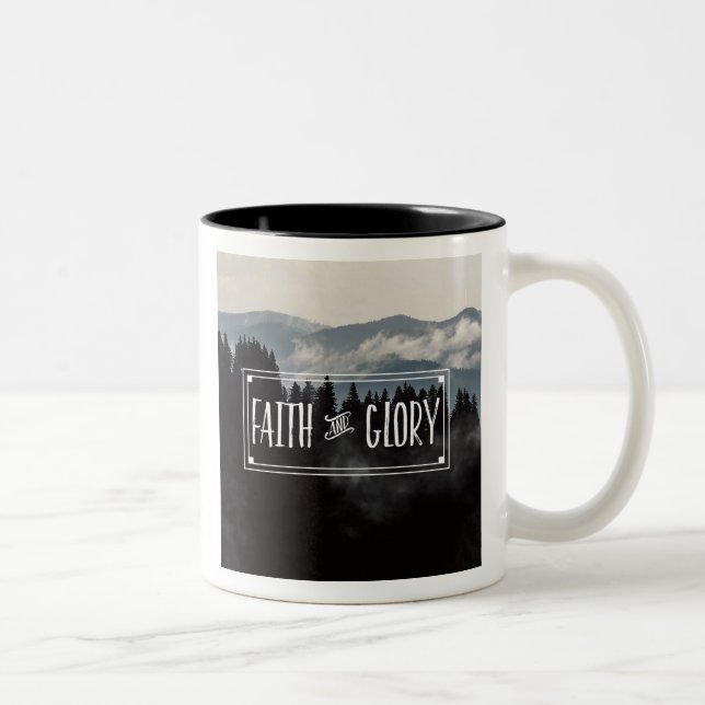 Glauben-und Ruhm-Kaffee-Tasse Zweifarbige Tasse (Rechts)