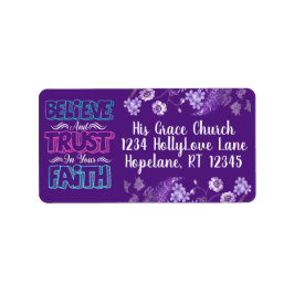 Glauben und Vertrauen in deinen Glauben Adressaufkleber