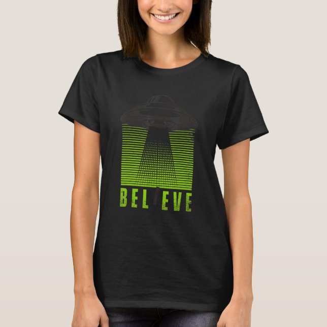 Glauben Verschwörungstheorie Alien Alien T-Shirt (Vorderseite)