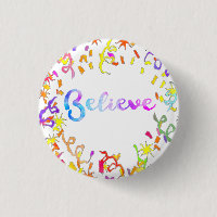 Glauben Wasserfarben Typografie Confetti Art