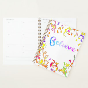 Glauben Watercolor Typografie Confetti Art Planne Planer