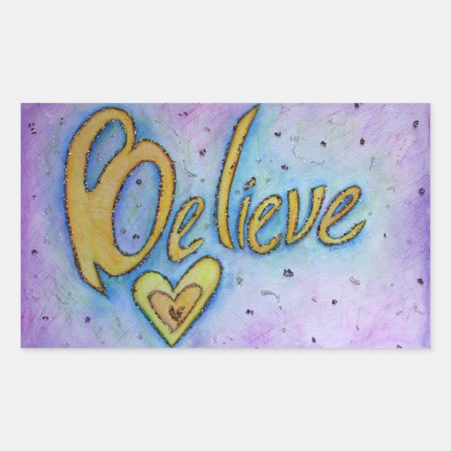 Glauben Word Art Inspiration Decal Sticker (Vorderseite)