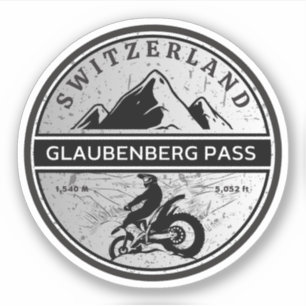 Glaubenberg Pass Schweizer Alpen Motorradtour Aufkleber