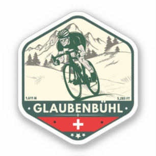 Glaubenbüelen Pass Schweizer Alpen Motorradtour Aufkleber