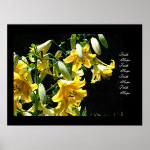 Glaubens Hoffnung Kunstprint Gelbe Leuchtende Lili Poster