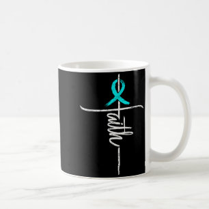 Glaubens-PCOS-Bewusstseinskreuz Christliches Band  Kaffeetasse