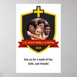 Glaubensbanner Christlicher Schild mit Kreuz VBS 2