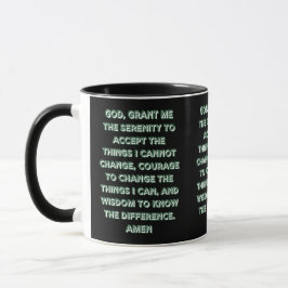Glaubensbasierte Gelassenheit Gebete Zwei-Tone-Tas Tasse