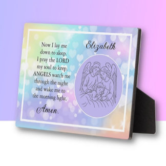 Glaubensbasierte personalisierte Kindergebetstafel Fotoplatte