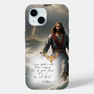 Glaubensbasierter Jesus auf Wasser Goldene Taube N Case-Mate iPhone Hülle