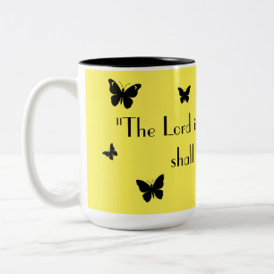 Glaubensbecher 'Gelber Schmetterling' Zweifarbige Tasse