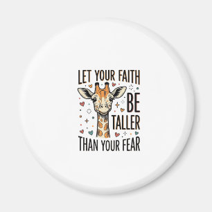 Glaubensgiraffe Inspirierendes Vintage-Shirt-Desig Magnet