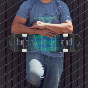 Glaubenskreuz Herzschlag Skateboard