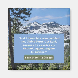 Glaubensnachricht - Bibelverse - 1 Timothy 1:12 - Magnet