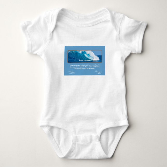 Glaubensnachricht - Bibelverse - James 1-6 - Baby Strampler (Vorderseite)