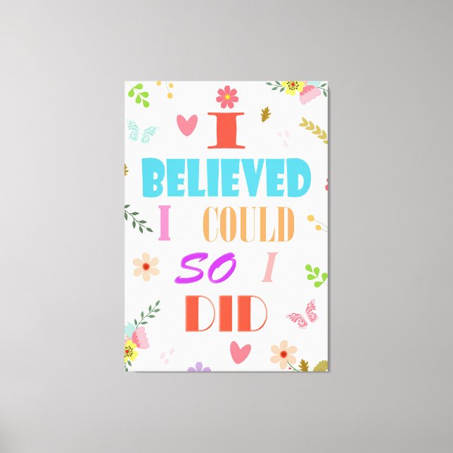 Glaubenssatz Leinwanddruck (Vorderseite)