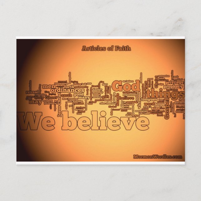 Glaubenssätze Postkarte (Vorderseite)