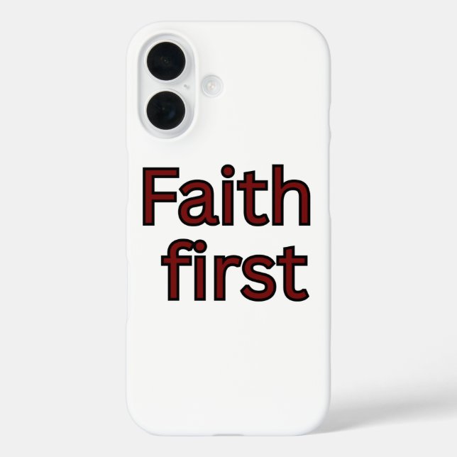 Glaubensspruch iPhone 16 Hülle (Rückseite)