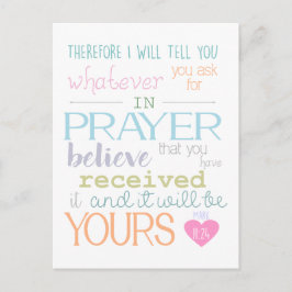 Glaubensstichtest 11:24 Bibelverse Postkarte