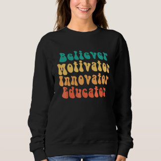Gläubiger Motivator Innovator Erzieher Lehrer Leop Sweatshirt