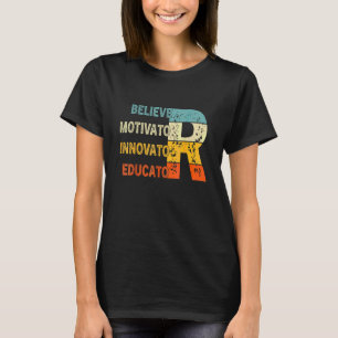 Gläubiger Motivator Innovator Erzieher Retro Vinta T-Shirt