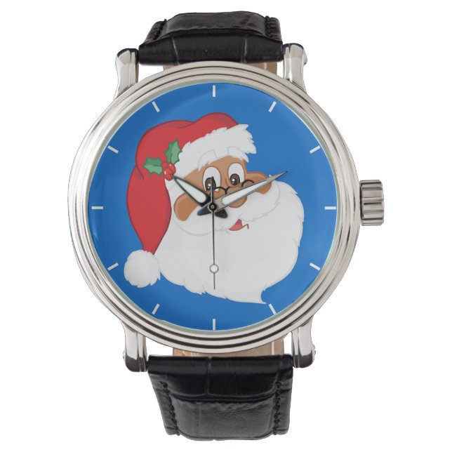 Glaubst du an den schwarzen Weihnachtsmann? Armbanduhr (Vorderseite)