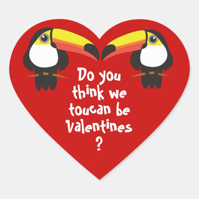 "Glaubst du, wir können wirklich Valentine sein?"  Herz-Aufkleber (Vorderseite)