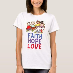 GLAUBWÜRDIGE HOFFNUNG LIEBE, Christliche Katzen-T T-Shirt
