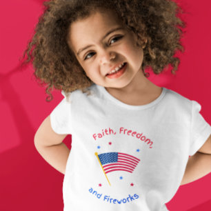 GLAUBWÜRDIGKEIT, FREIHEIT UND FIREWORKS-AMERIKANIS BABY T-SHIRT