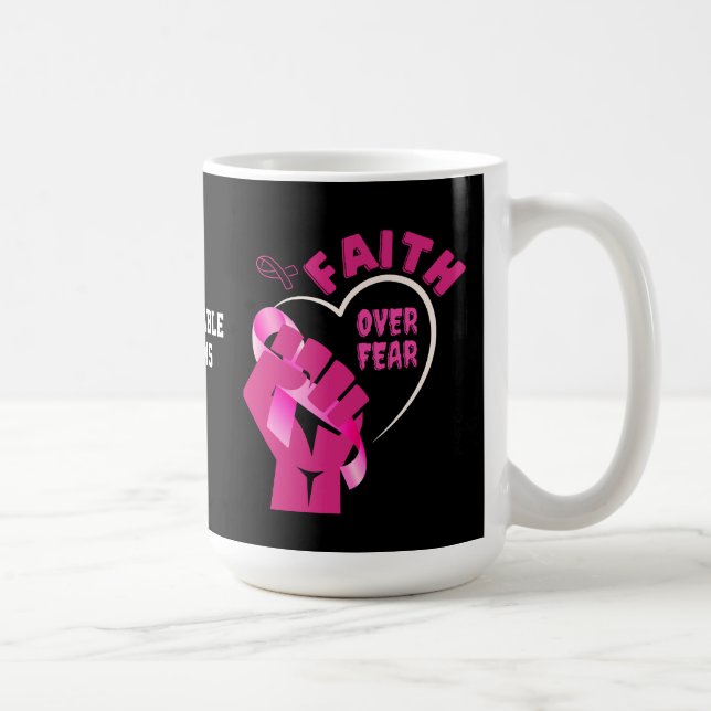 GLAUBWÜRDIGKEIT ÜBER DIE ANGST ZU Brustkrebs Kaffeetasse (Rechts)