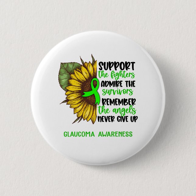 Glaucoma Awareness Ribbon-Fördergeschenke Button (Vorderseite)