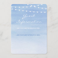 Glaucous Blue Watercolor String Lights