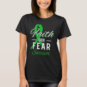 Glaukom überlebt Glaube gegen Furcht grünes Band T-Shirt