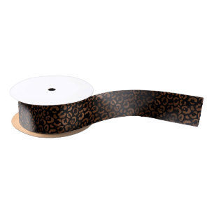 Glawn-Brauner Leopard-Druck Satinband