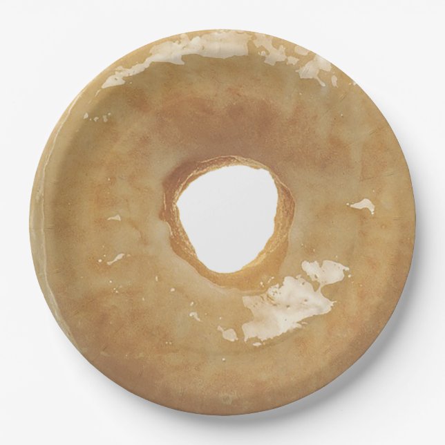 Glazed Donut Paper Plate Pappteller (Vorderseite)