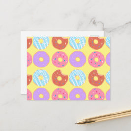 Glazed Donuts Ästhetische Geburtstagsparty Ernähru Postkarte