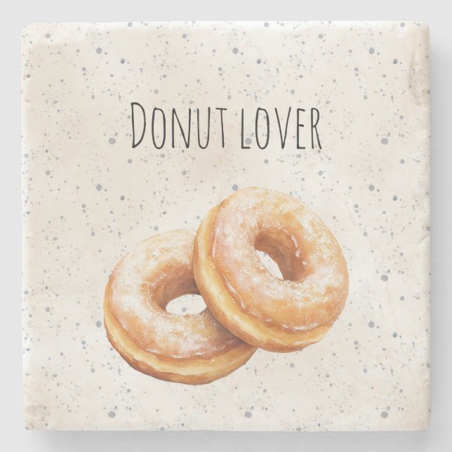 Glazed Donuts Sweet Treats Steinuntersetzer (Vorderseite)