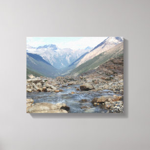 Glazial- Nebenfluss-Leinwand Britisch-Kolumbien Leinwanddruck