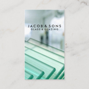Glazier Glazing Glass Work Business Card Visitenkarte