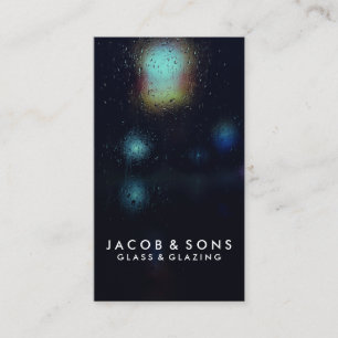Glazier Glazing Glass Work Business Card Visitenkarte